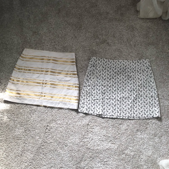 Two pieces bundle lot J.Crew cotton/Linen blend mini skirt, both size 12 - Picture 2 of 13